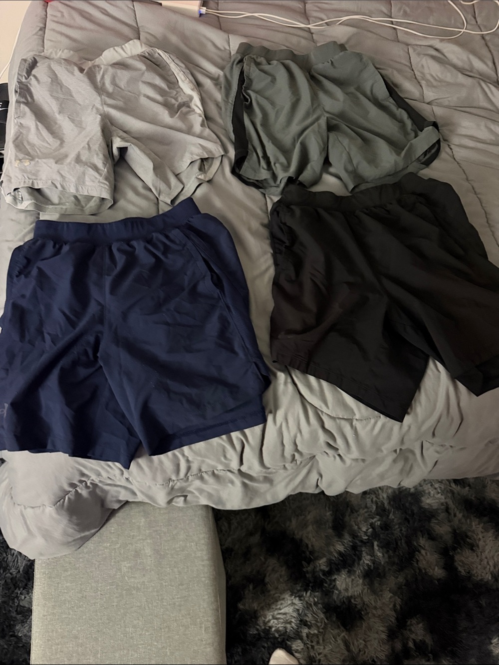 Under Armour Men's Athletic Shorts — Black, Navy, Olive, Light Gray